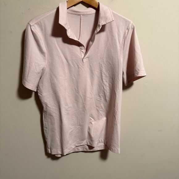 Lululemon Evolution Short Sleeve Polo Shirt in Pink- Size Medium - Picture 1 of 6